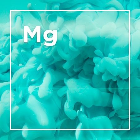 Textura e cor do ingrediente magnésio